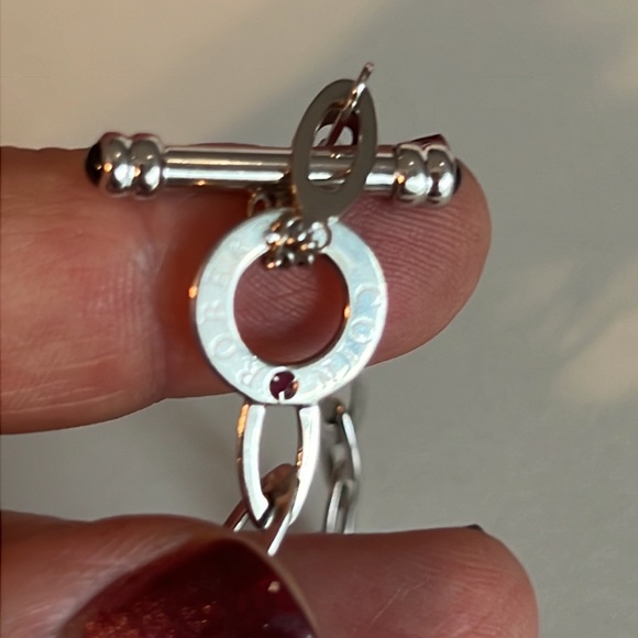 Roberto Coin 18k White Gold with Sapphire Toggle - Picture 2 of 5